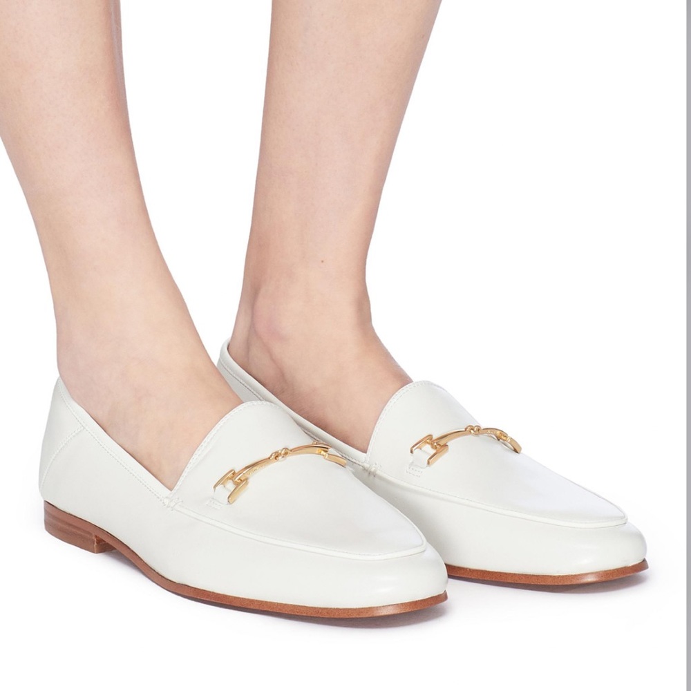 Sam Edelman Loraine White Leather Loafer- size 35.5